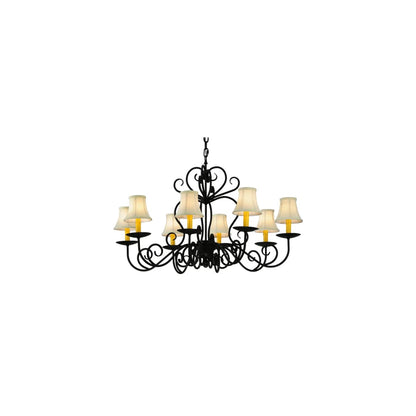 Corrina 8 Light 36" Wide Chandelier - Blackwash Finish
