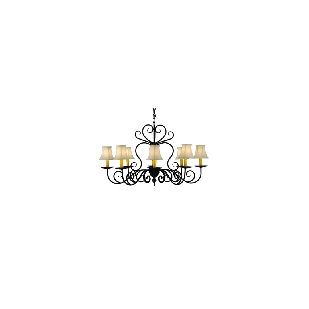 Corrina 8 Light 36" Wide Chandelier - Blackwash Finish