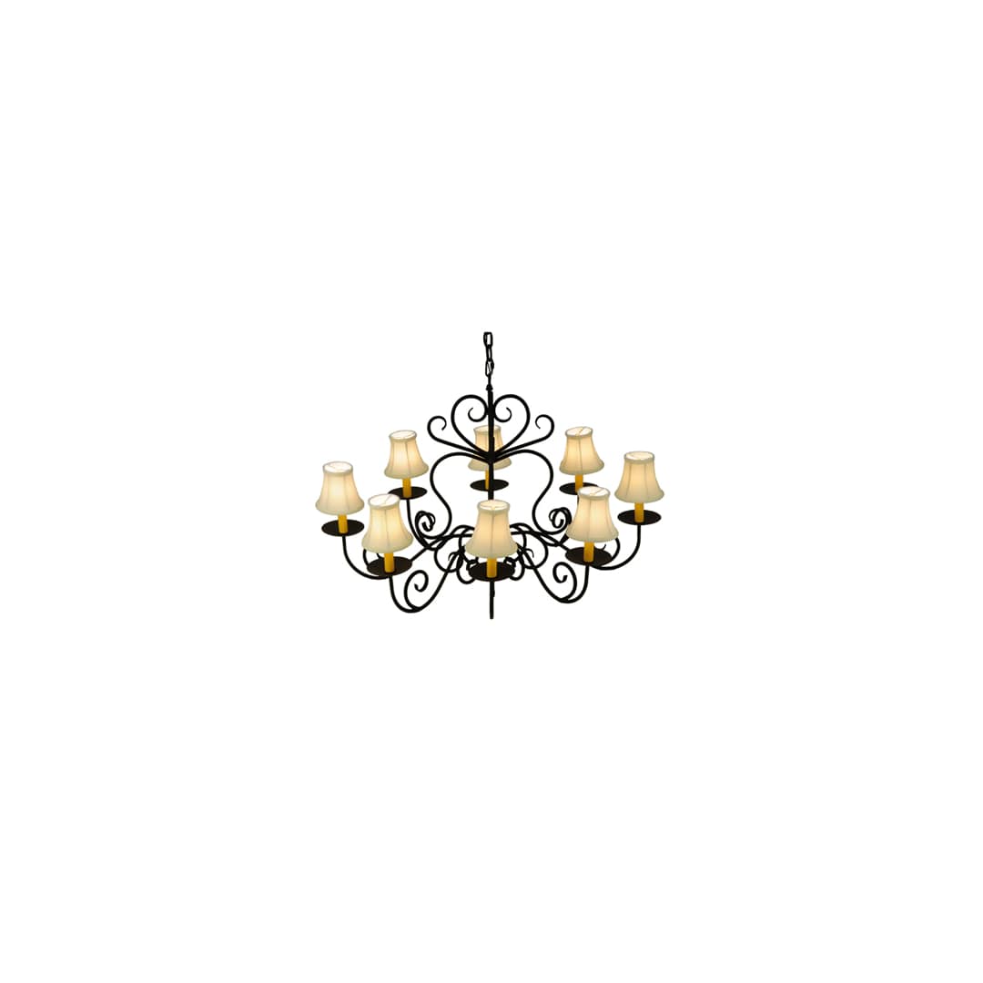 Corrina 8 Light 36" Wide Chandelier - Blackwash Finish