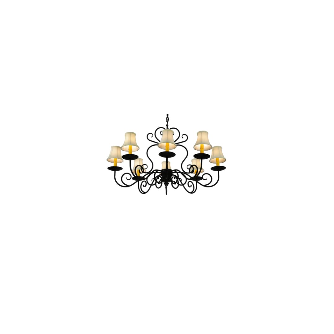 Corrina 8 Light 36" Wide Chandelier - Blackwash Finish