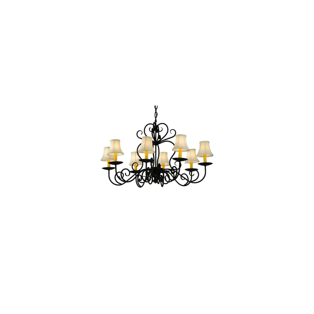 Corrina 8 Light 36" Wide Chandelier - Blackwash Finish