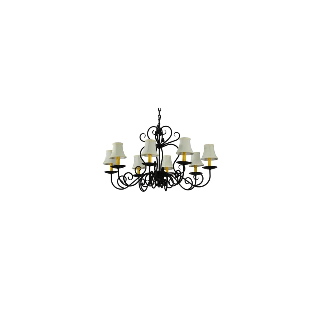 Corrina 8 Light 36" Wide Chandelier - Blackwash Finish