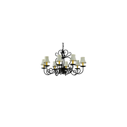 Corrina 8 Light 36" Wide Chandelier - Blackwash Finish
