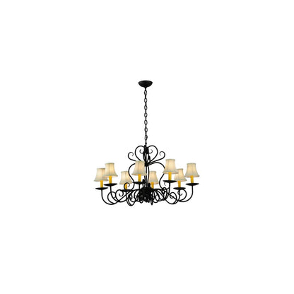 Corrina 8 Light 36" Wide Chandelier - Blackwash Finish
