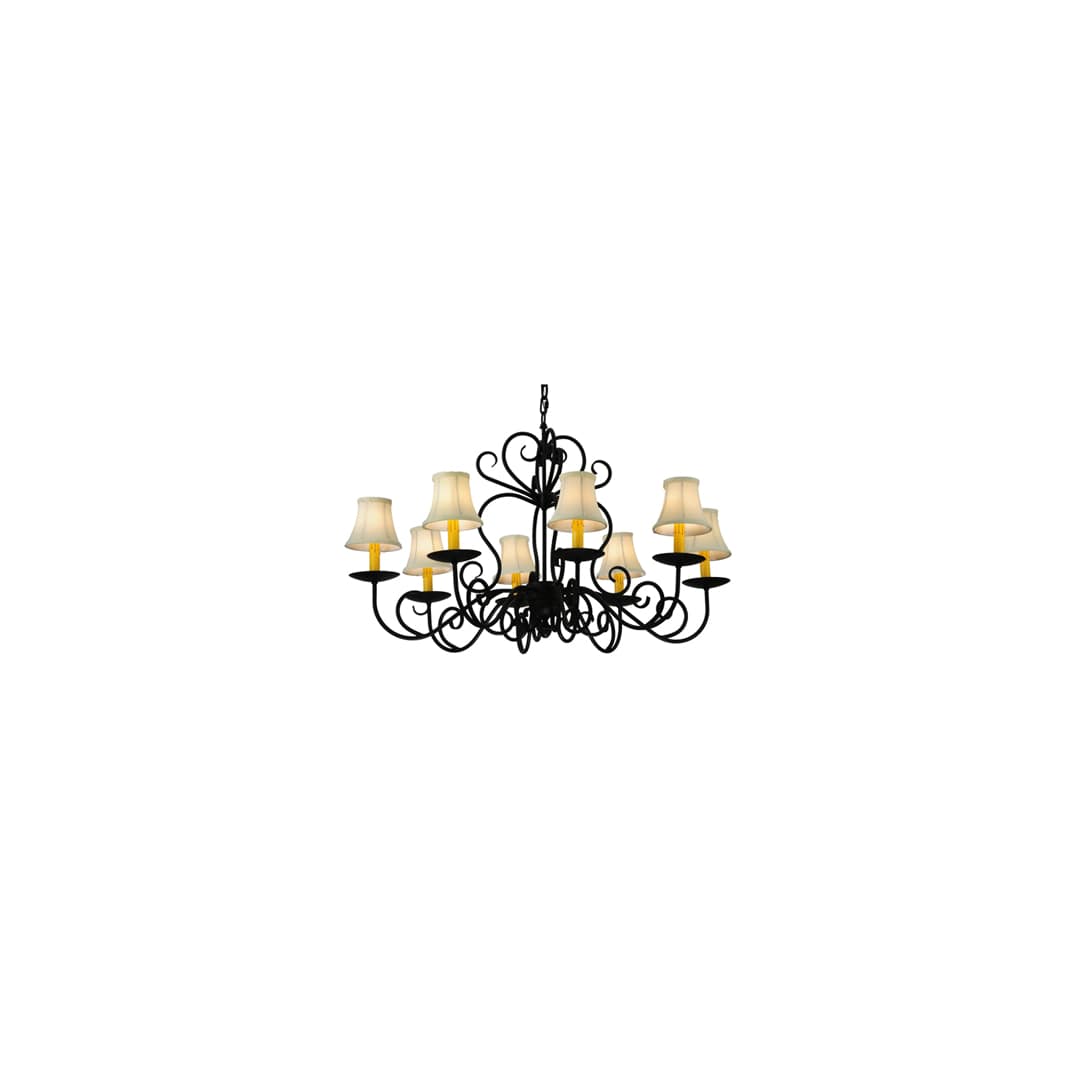 Corrina 8 Light 36" Wide Chandelier - Blackwash Finish