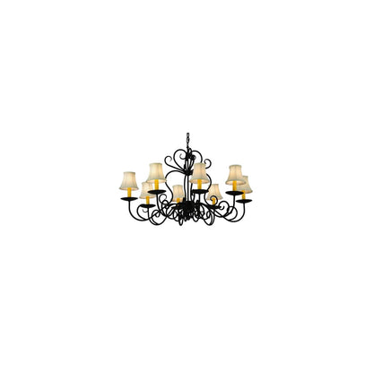 Corrina 8 Light 36" Wide Chandelier - Blackwash Finish