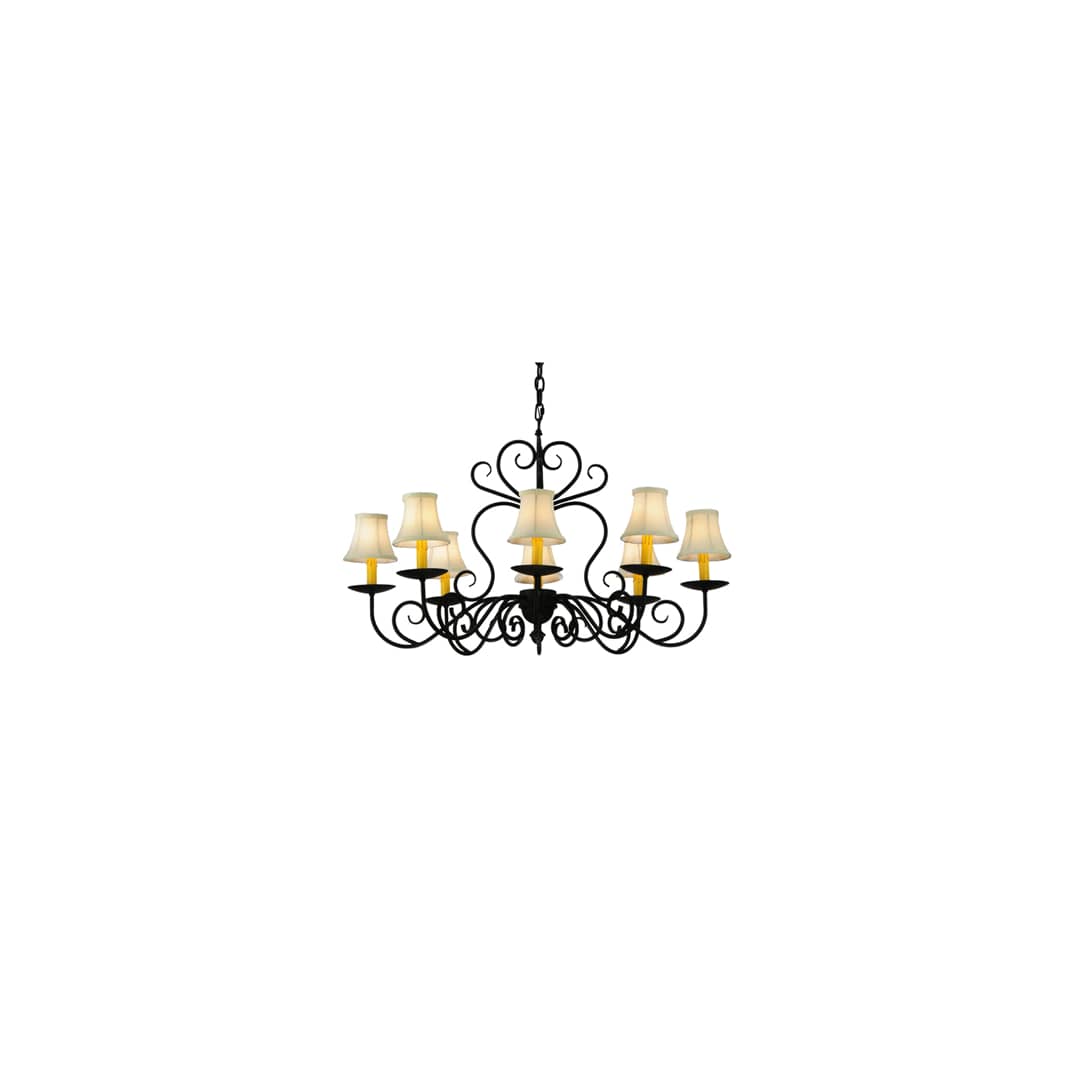 Corrina 8 Light 36" Wide Chandelier - Blackwash Finish