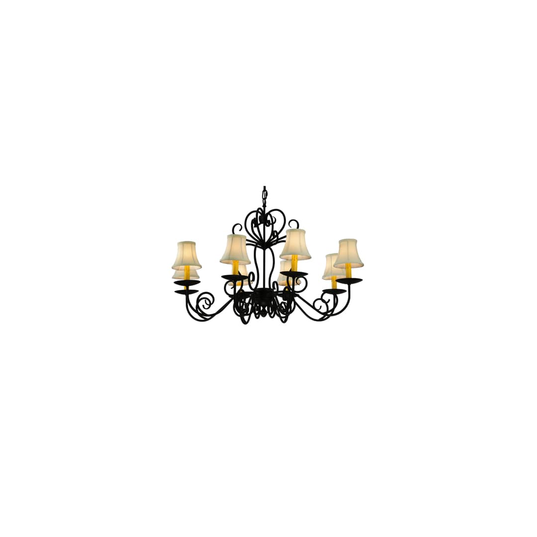 Corrina 8 Light 36" Wide Chandelier - Blackwash Finish
