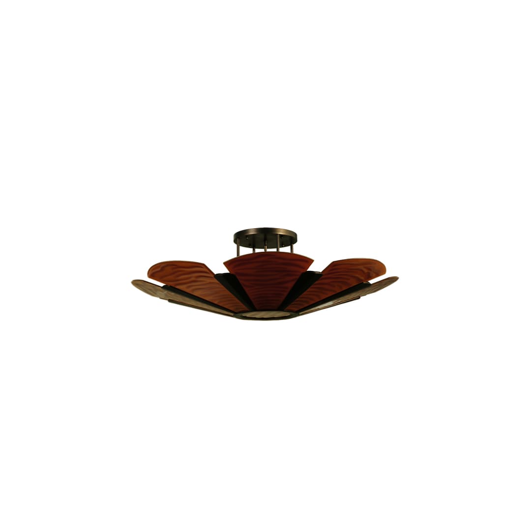Metro Fusion 4 Light 49" Wide Semi-Flush Bowl Ceiling Fixture - Mahogany Bronze Finish