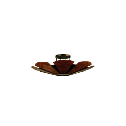 Metro Fusion 4 Light 49" Wide Semi-Flush Bowl Ceiling Fixture - Mahogany Bronze Finish