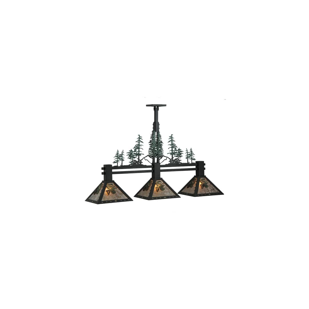 Winter Pine 3 Light 12" Wide Linear Pendant