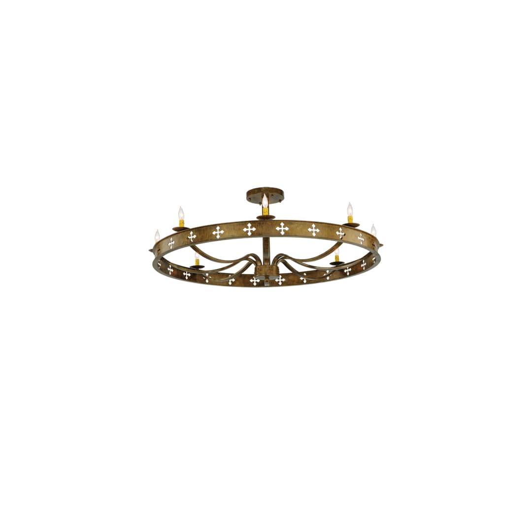 Byzantine 8 Light 48" Wide Semi-Flush Ceiling Fixture