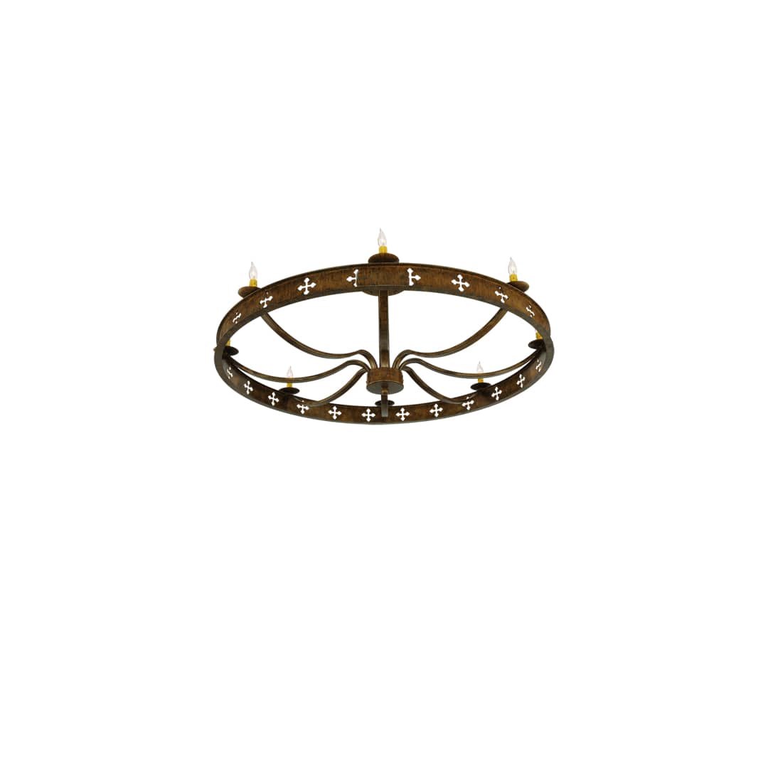 Byzantine 8 Light 48" Wide Semi-Flush Ceiling Fixture