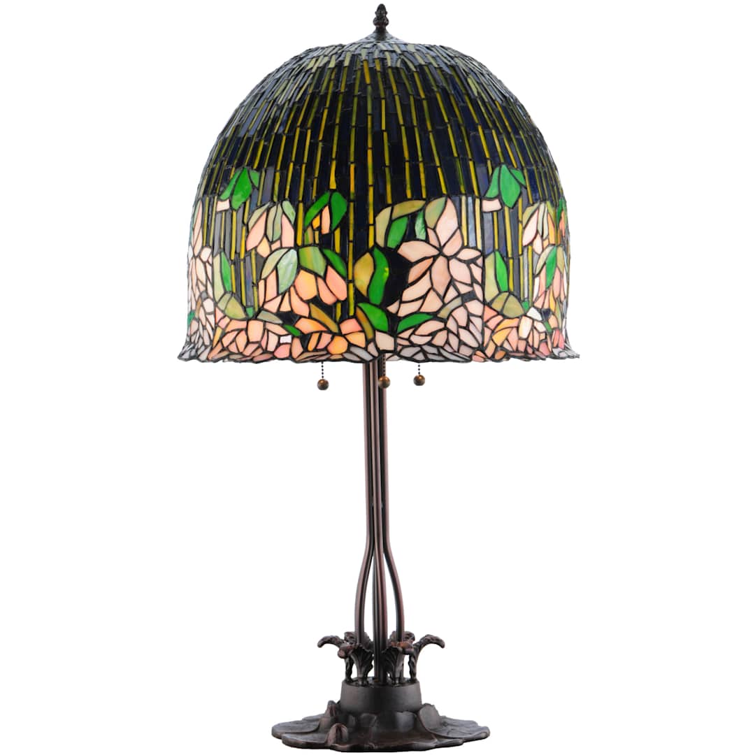 Vizcaya 3 Light 32" Tall Hand-Crafted Table Lamp with Stained Glass