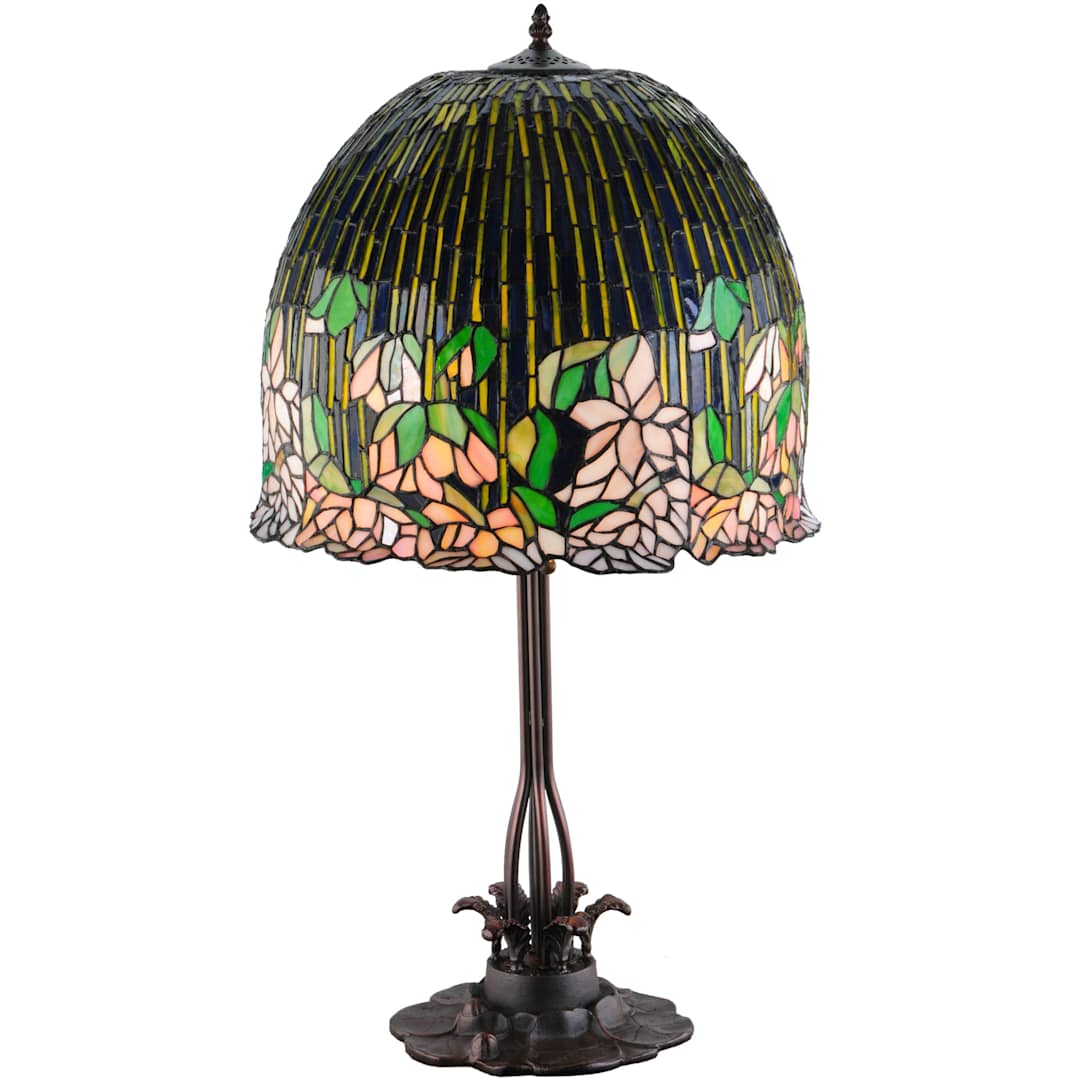 Vizcaya 3 Light 32" Tall Hand-Crafted Table Lamp with Stained Glass