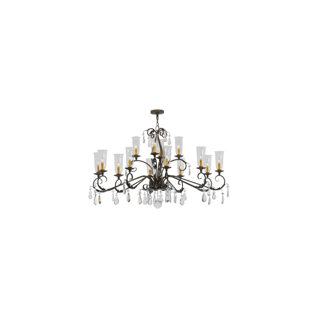 Windsor 14 Light 50" Wide Crystal Candle Style Chandelier