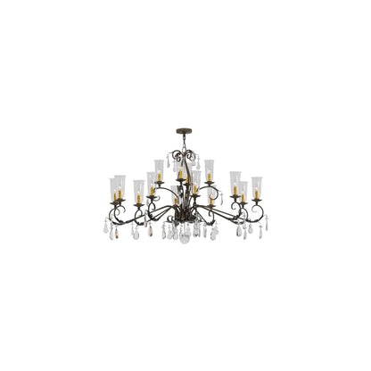 Windsor 14 Light 50" Wide Crystal Candle Style Chandelier