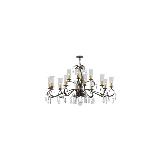 Windsor 14 Light 50" Wide Crystal Candle Style Chandelier