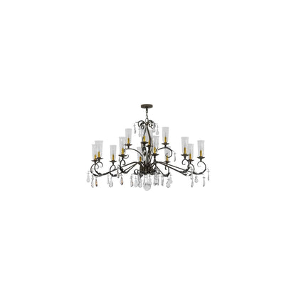 Windsor 14 Light 50" Wide Crystal Candle Style Chandelier