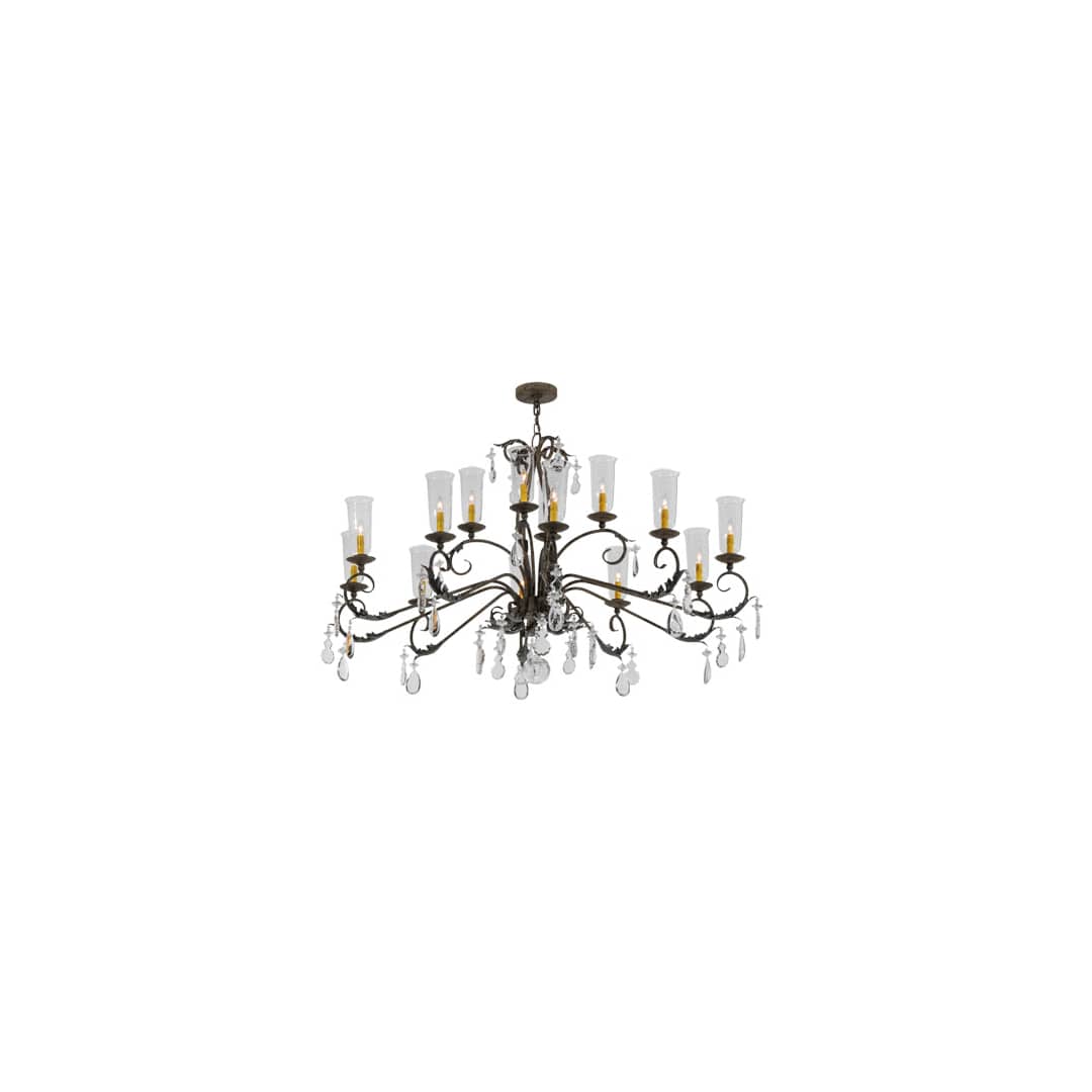 Windsor 14 Light 50" Wide Crystal Candle Style Chandelier