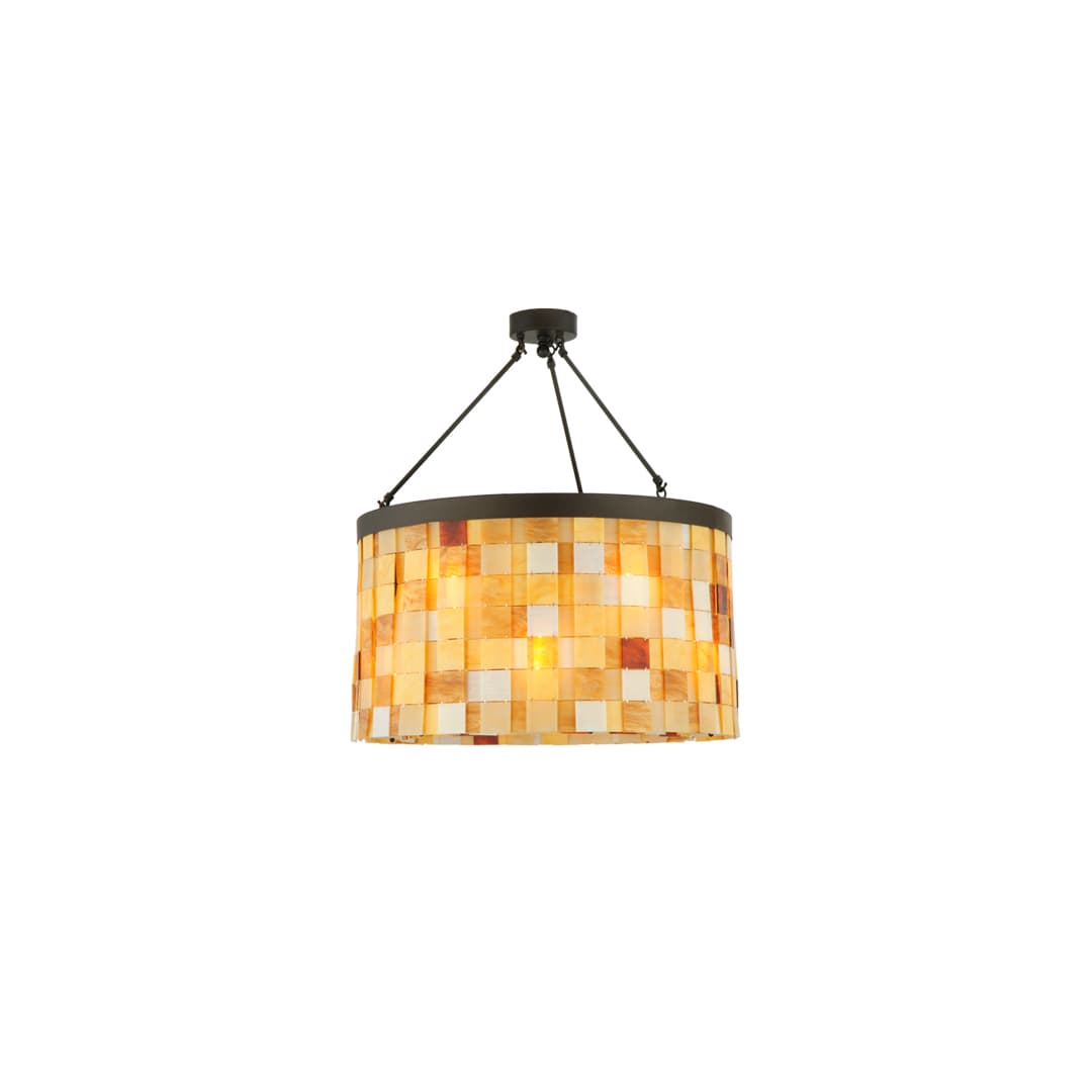 Cilindro Calico 12 Light 27" Wide Semi-Flush Drum Ceiling Fixture