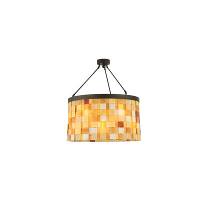 Cilindro Calico 12 Light 27" Wide Semi-Flush Drum Ceiling Fixture