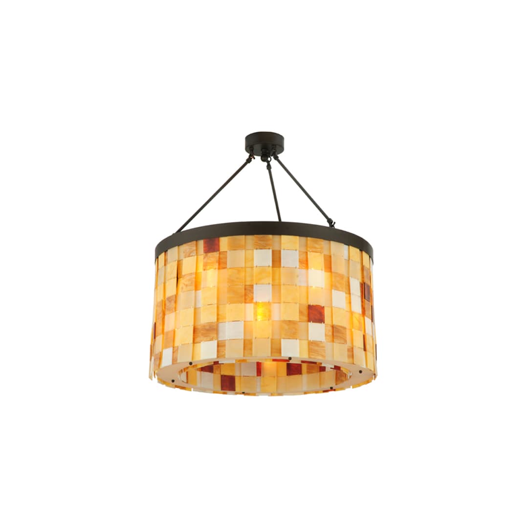 Cilindro Calico 12 Light 27" Wide Semi-Flush Drum Ceiling Fixture