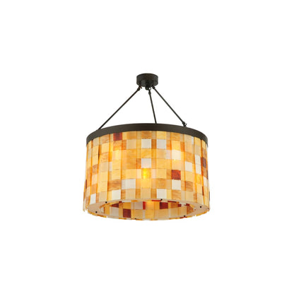 Cilindro Calico 12 Light 27" Wide Semi-Flush Drum Ceiling Fixture