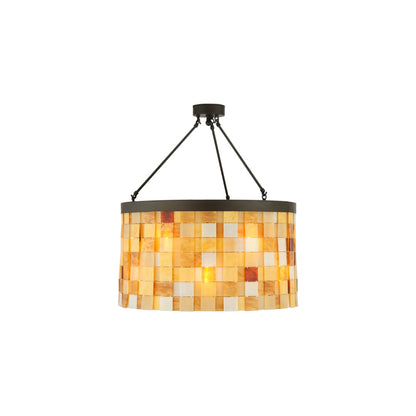 Cilindro Calico 12 Light 27" Wide Semi-Flush Drum Ceiling Fixture