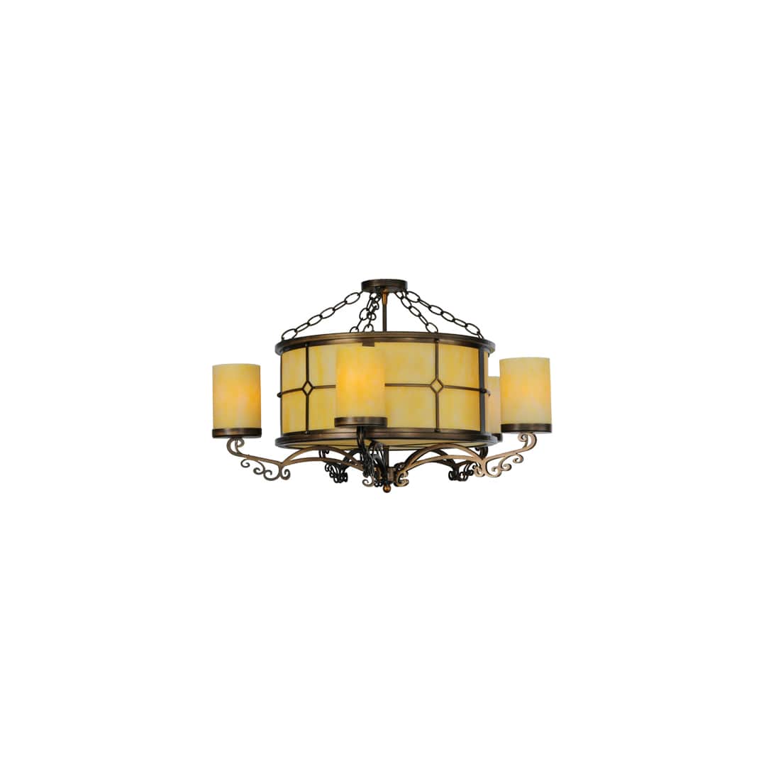 Standford 5 Light 30" Wide Semi-Flush Ceiling Fixture