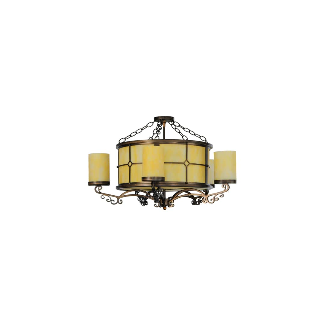 Standford 5 Light 30" Wide Semi-Flush Ceiling Fixture
