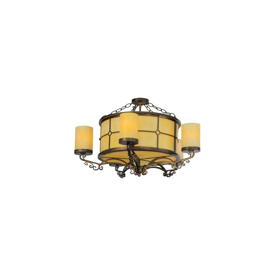 Standford 5 Light 30" Wide Semi-Flush Ceiling Fixture