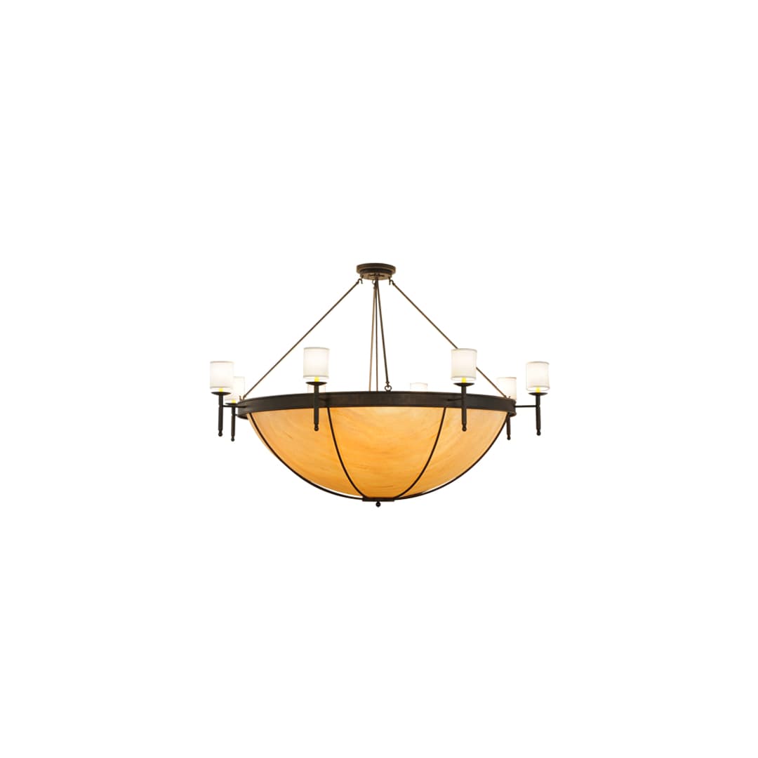 Alysia 8 Light 85" Wide Semi-Flush Bowl Ceiling Fixture