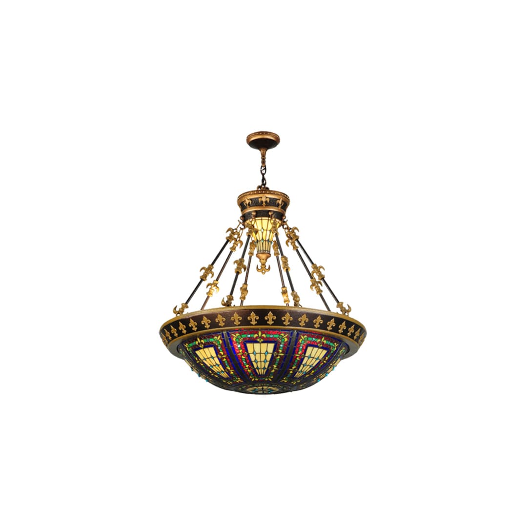 Fleur-de-lis 3 Light 28" Wide Pendant
