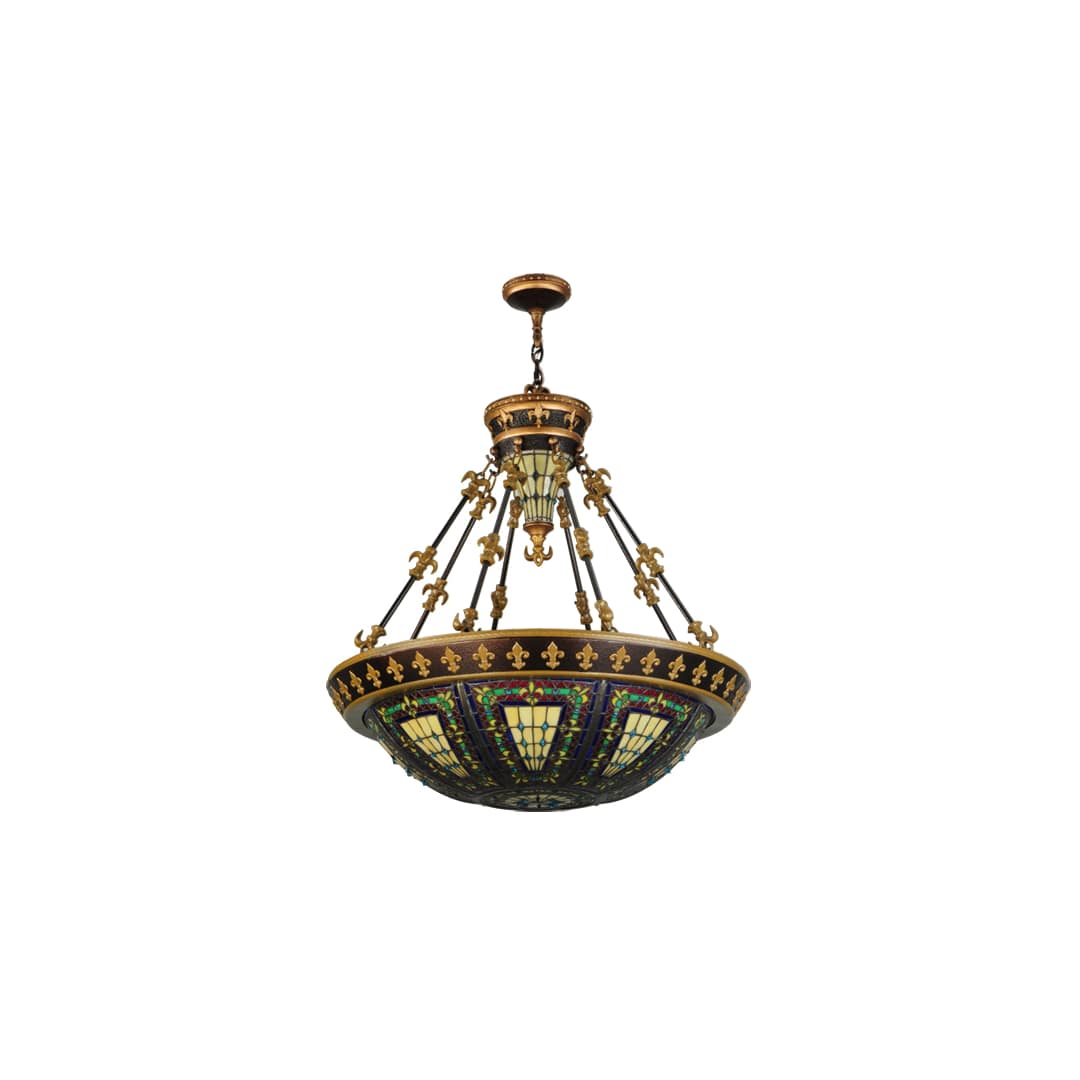 Fleur-de-lis 3 Light 28" Wide Pendant