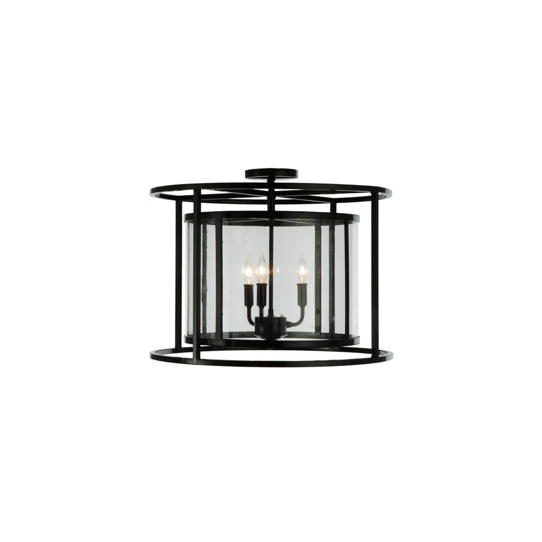 Kitzi Cilindro 3 Light 22" Wide Semi-Flush Drum Ceiling Fixture