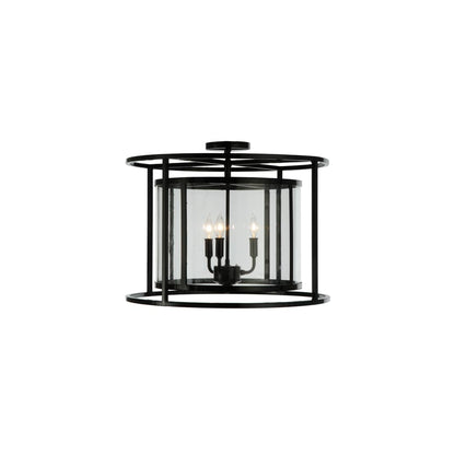 Kitzi Cilindro 3 Light 22" Wide Semi-Flush Drum Ceiling Fixture