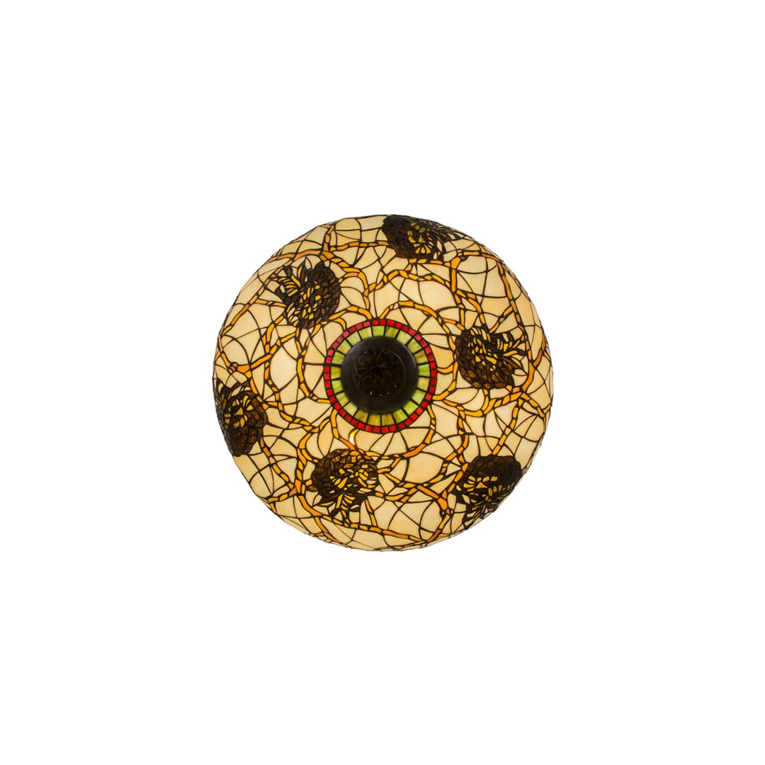 Pinecone 4 Light 19" Tall Semi-Flush Bowl Ceiling Fixture - Antique Copper Finish