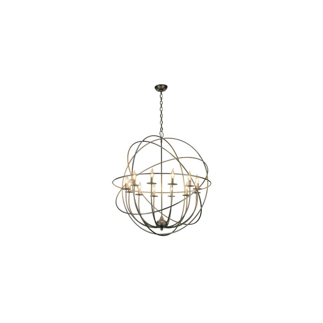 Atom Enerjisi 12 Light 36" Wide Taper Candle Style Chandelier