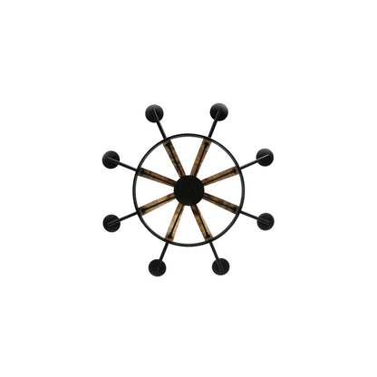 Barrel Stave Madera 8 Light 42" Wide Taper Candle Style Chandelier - Natural Wood Finish