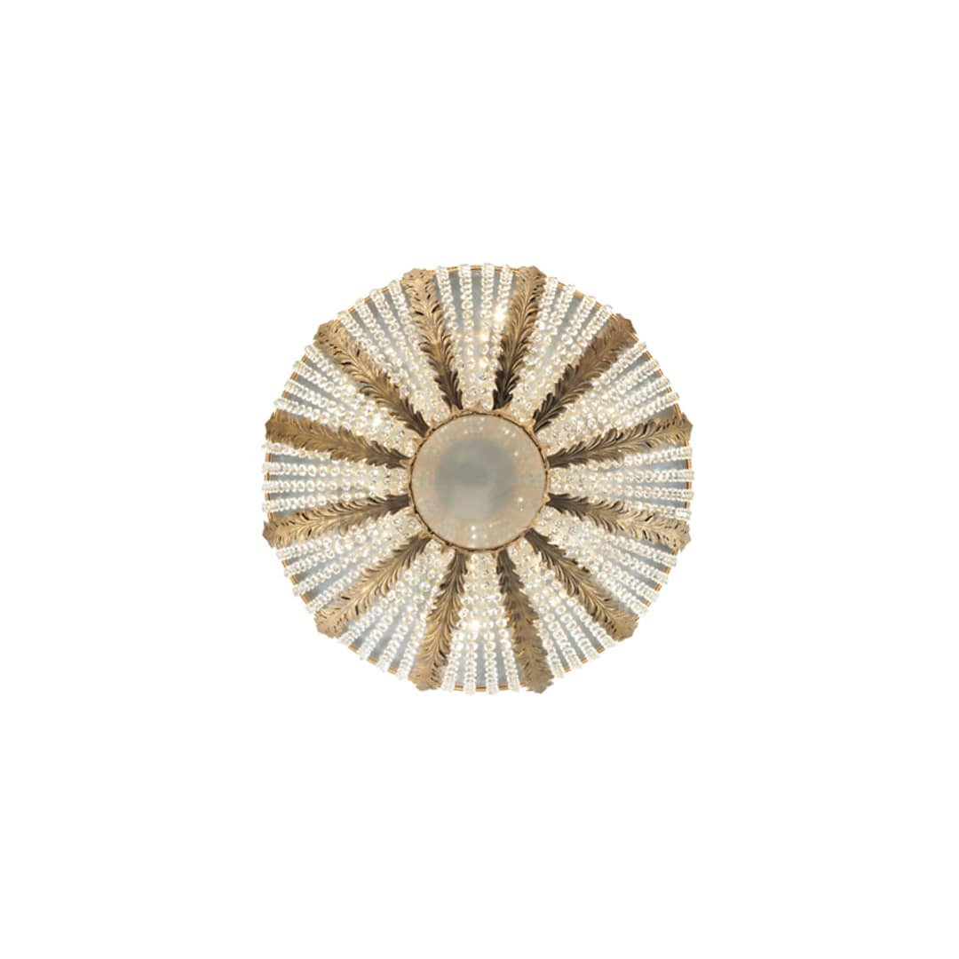 Chrisanne 5 Light 33" Wide Flush Mount Bowl Ceiling Fixture - Pompeii Gold Finish