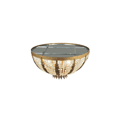 Chrisanne 5 Light 33" Wide Flush Mount Bowl Ceiling Fixture - Pompeii Gold Finish