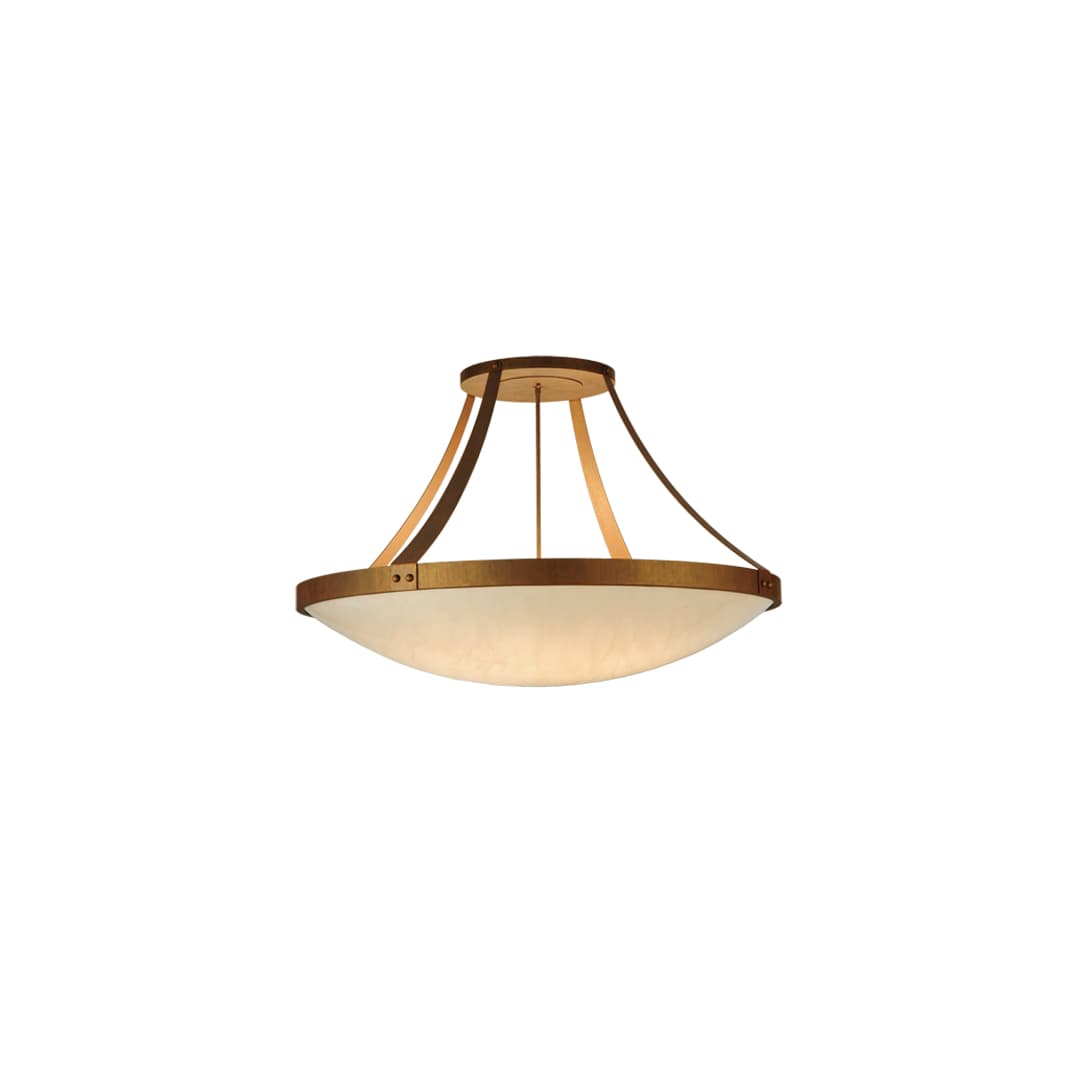Urban 8 Light 43" Wide Semi-Flush Bowl Ceiling Fixture - Cortez Gold Finish