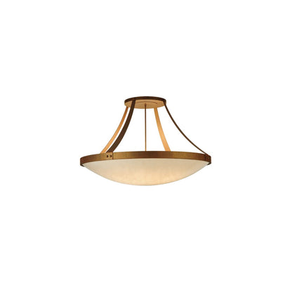 Urban 8 Light 43" Wide Semi-Flush Bowl Ceiling Fixture - Cortez Gold Finish
