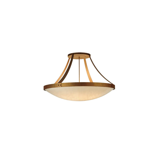 Urban 8 Light 43" Wide Semi-Flush Bowl Ceiling Fixture - Cortez Gold Finish