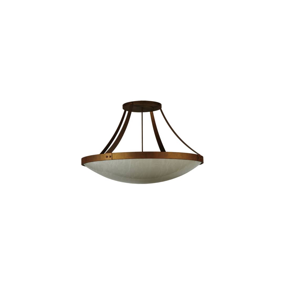 Urban 8 Light 43" Wide Semi-Flush Bowl Ceiling Fixture - Cortez Gold Finish