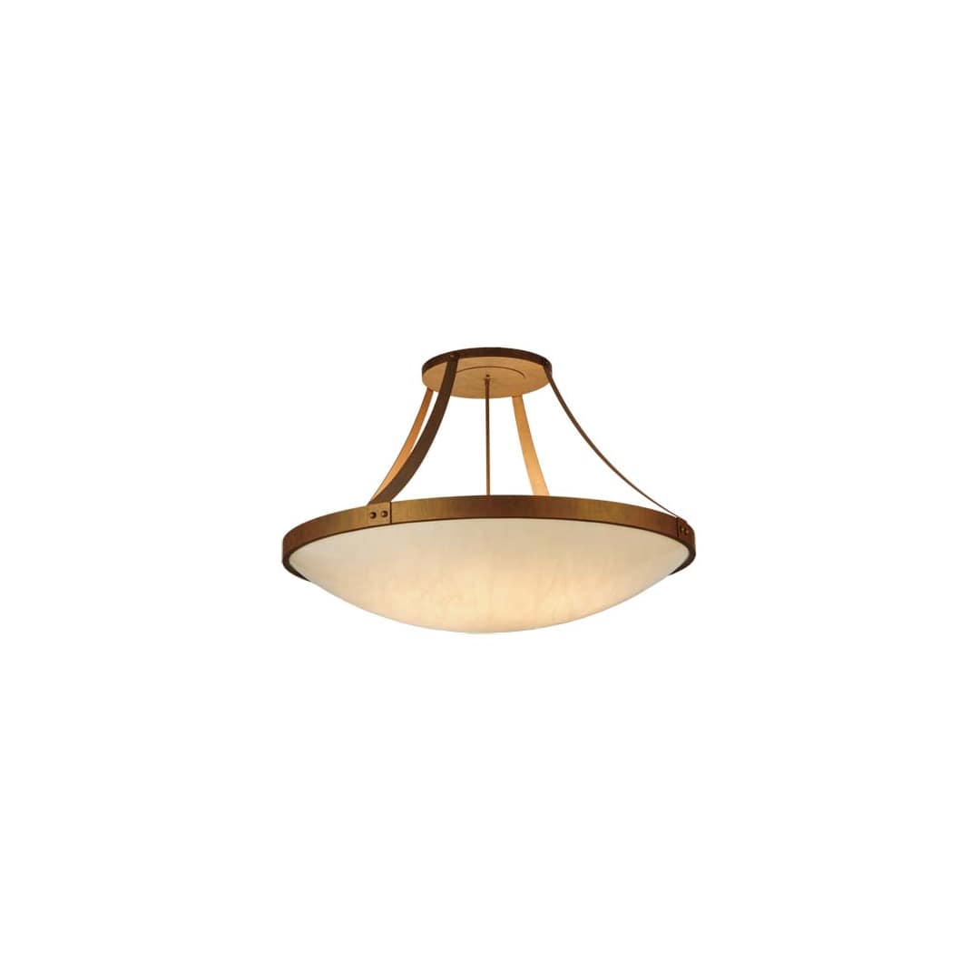 Urban 8 Light 43" Wide Semi-Flush Bowl Ceiling Fixture - Cortez Gold Finish