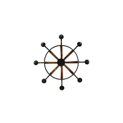 Barrel Stave Madera 8 Light 48" Wide Taper Candle Style Chandelier - Natural Wood / Timeless Bronze Finish