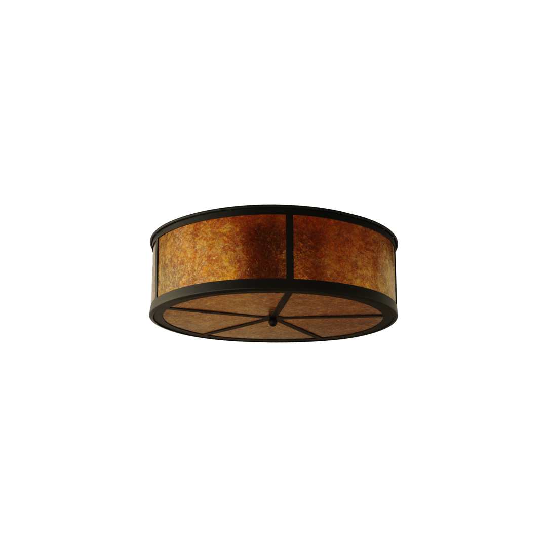 Smythe Craftsman 4 Light 28" Wide Semi-Flush Drum Ceiling Fixture