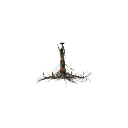 Long Twigs 6 Light 36" Wide Ring Chandelier